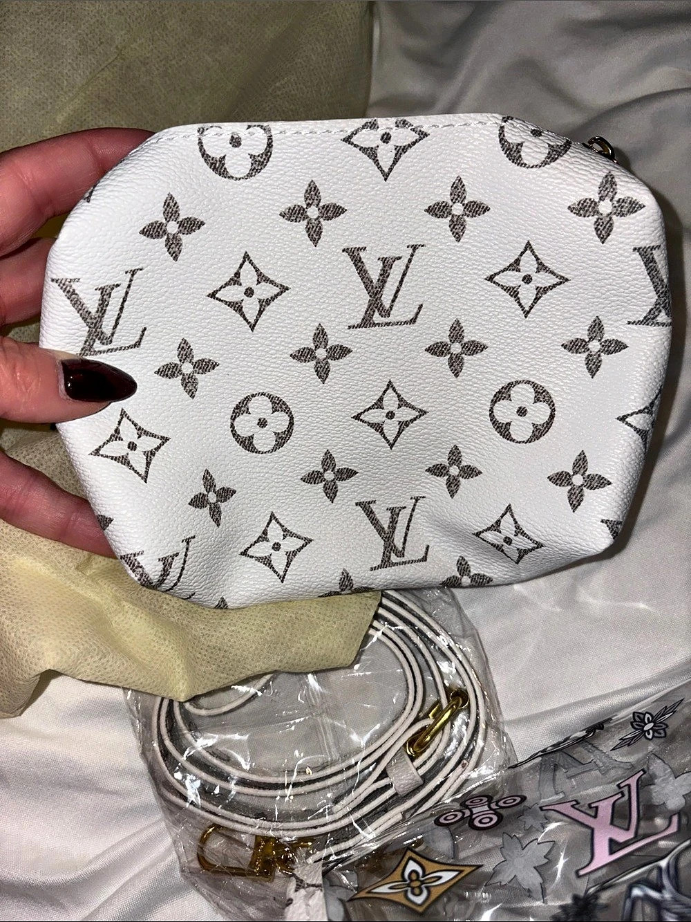 Monogram Clear Tote with Pouch - Picture 4 of 11